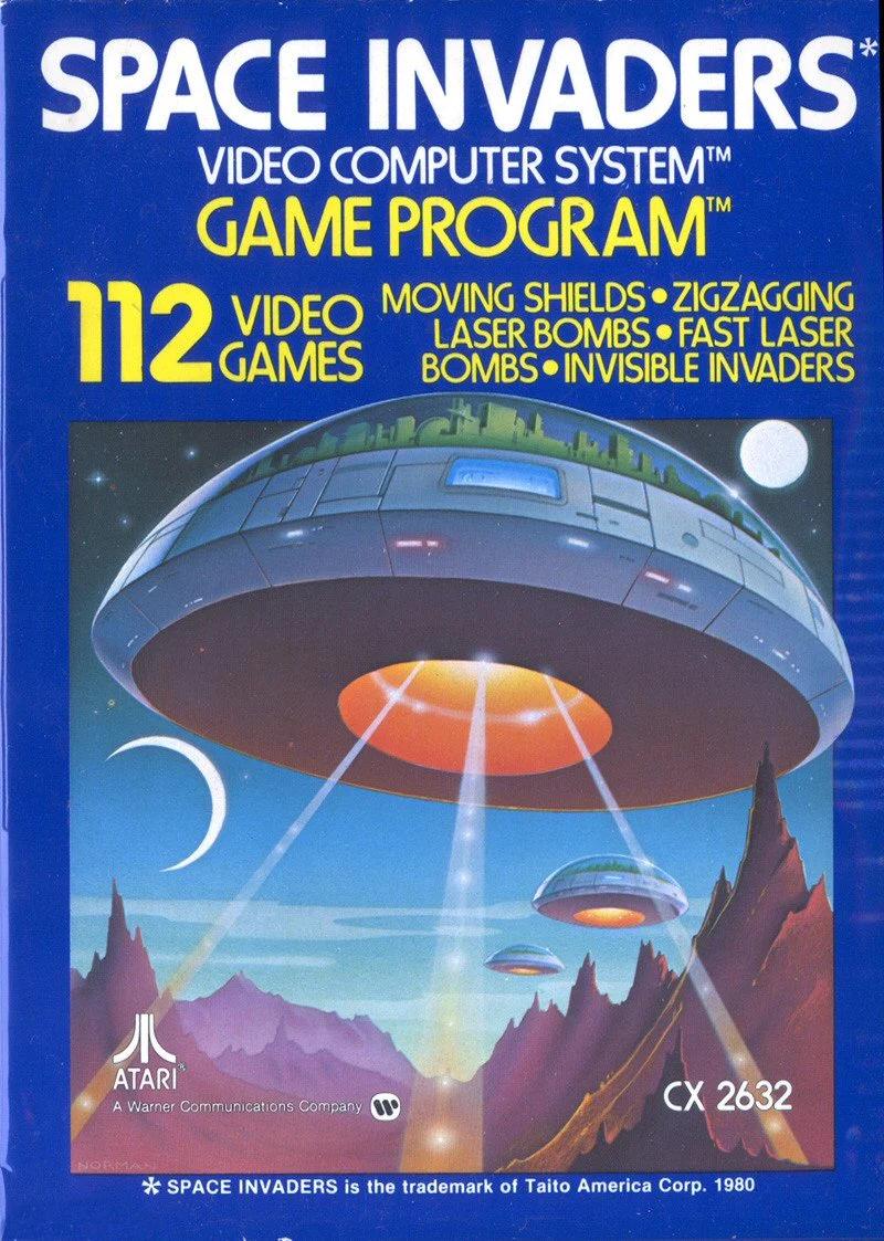 Figarden - Blue Shell Gaming - Space Invaders [Text Label] - Video Game - Atari 2600