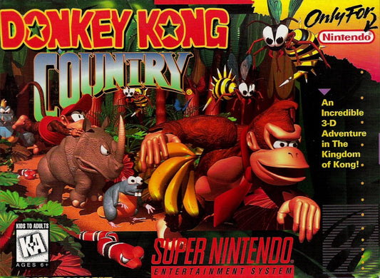 Clovis - Blue Shell Gaming - Donkey Kong Country (Damaged Label) - Video Game - Super Nintendo