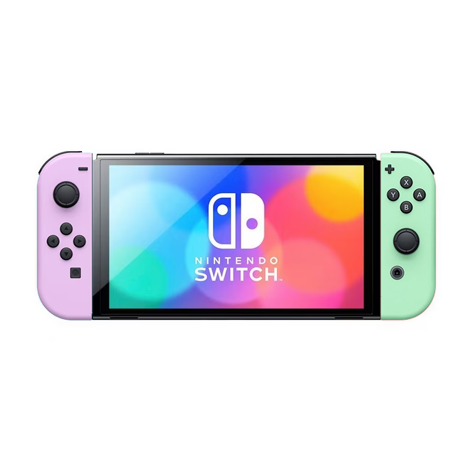 Nintendo Switch OLED Console Pastel Purple & Pastel Green Joy-Cons - Console