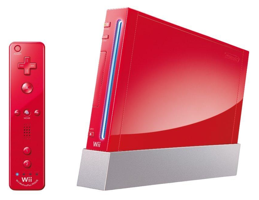 Wii Console Red (Backward Compatible) w/ MotionPlus - Console